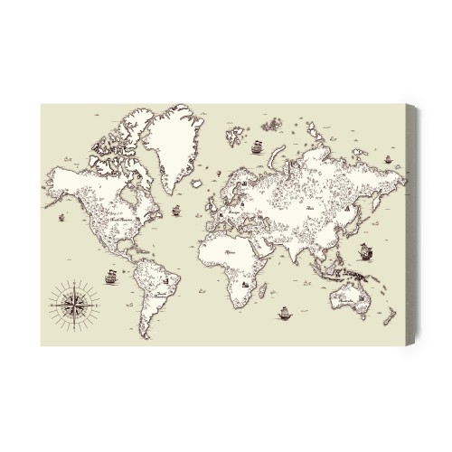Obraz Na Płótnie Mapa Starego Świata