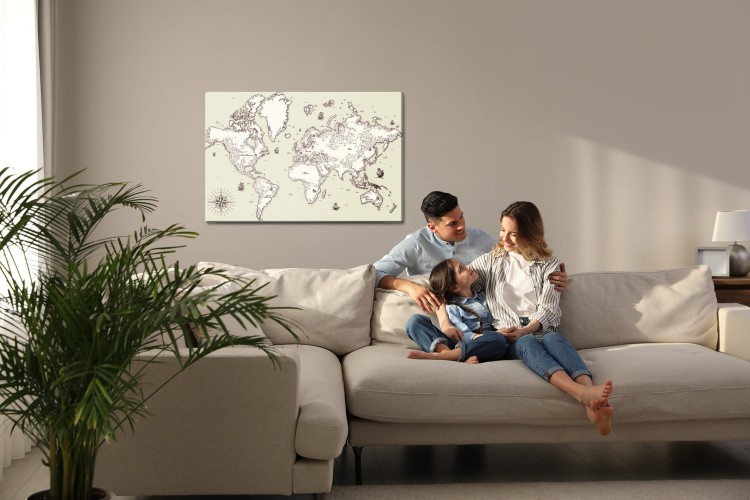 Obraz Na Płótnie Mapa Starego Świata