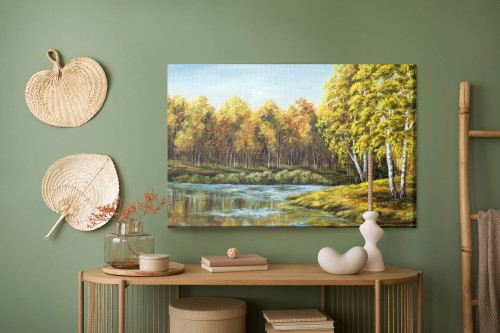 Obraz Na Płótnie Pejzaż Z Jeziorem