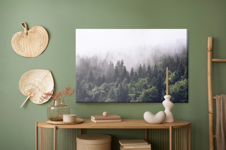 Obraz Na Płótnie Las Owiany Mgłą