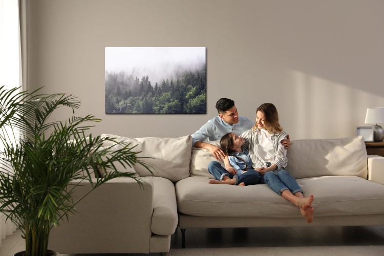 Obraz Na Płótnie Las Owiany Mgłą