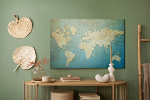 Obraz Na Płótnie Ozdobna Mapa Świata