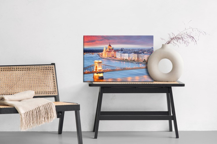 Obraz Na Płótnie Most Nocą