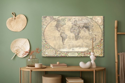 Obraz Na Płótnie Mapa Świata Vintage