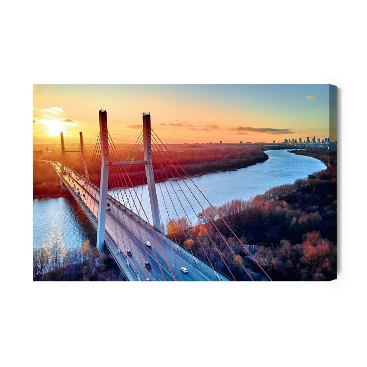 Obraz Na Płótnie Most Jesień I Warszawa