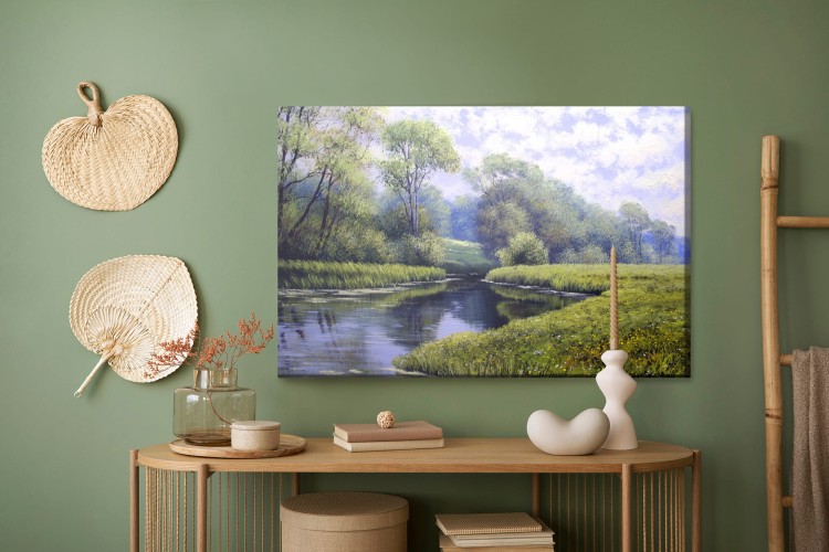 Obraz Na Płótnie Rzeka W Lesie