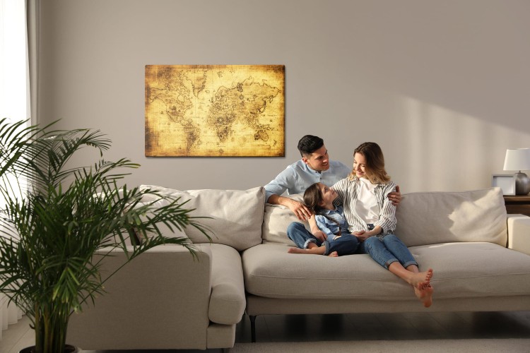 Obraz Na Płótnie Starodawna Mapa Świata