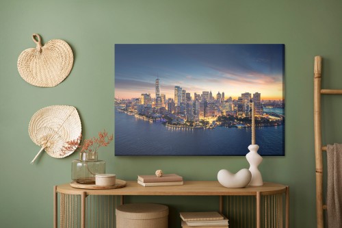 Obraz Na Płótnie Wieczorna Panorama Nowego Jorku