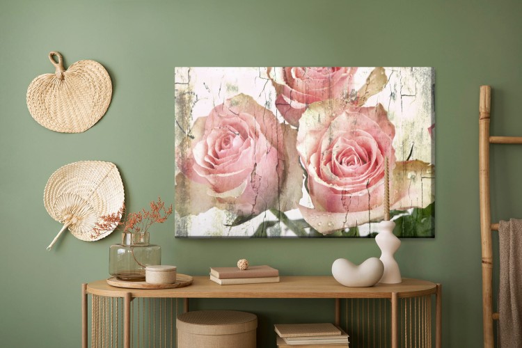 Obraz Na Płótnie Róże 3D W Stylu Vintage