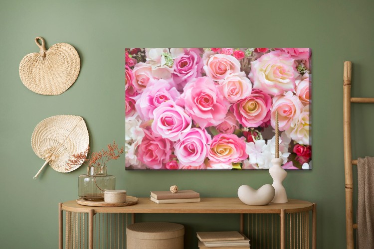 Obraz Na Płótnie Wielobarwne Róże 3D