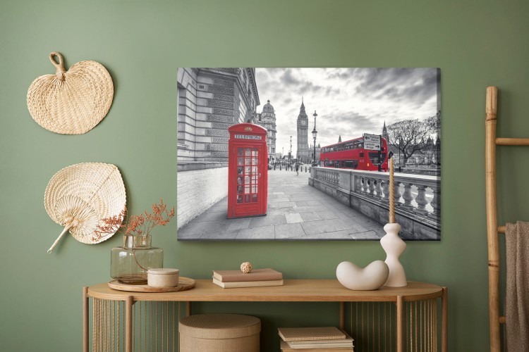 Obraz Na Płótnie Czerwona Budka Telefoniczna W Londynie