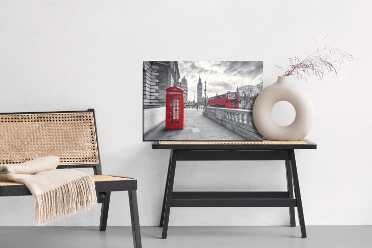 Obraz Na Płótnie Czerwona Budka Telefoniczna W Londynie