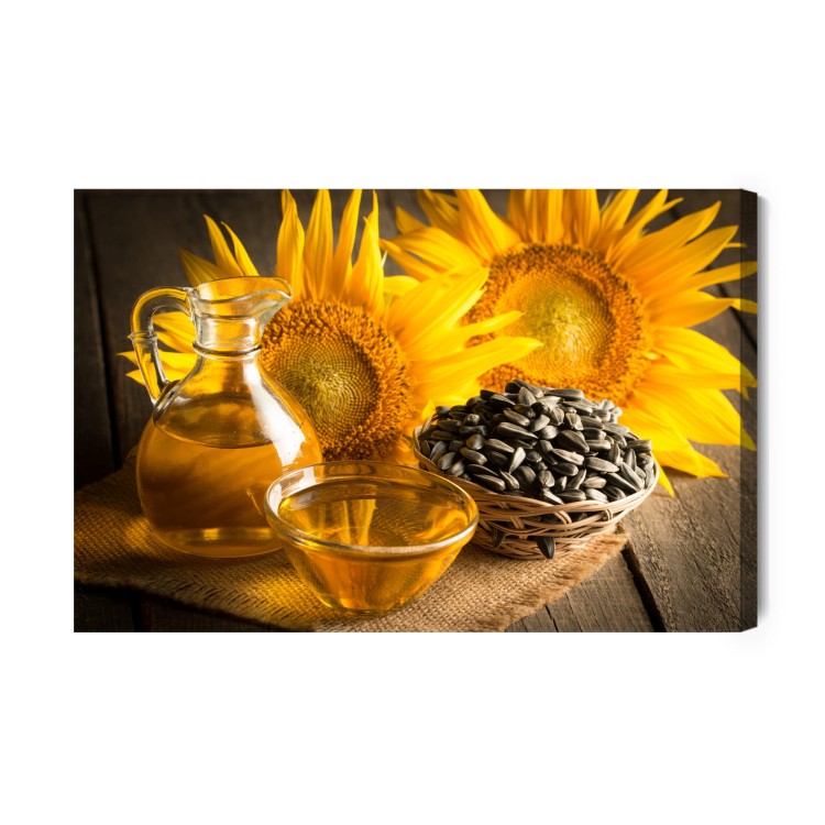 Obraz Na Płótnie Piękne Słoneczniki Z Olejem