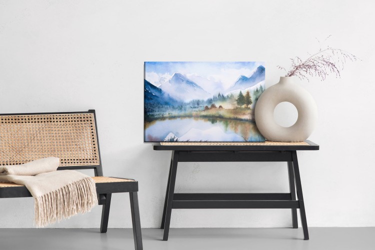 Obraz Na Płótnie Pejzaż Górski Malowany Akwarelą